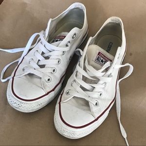 White Chuck Taylors Converse